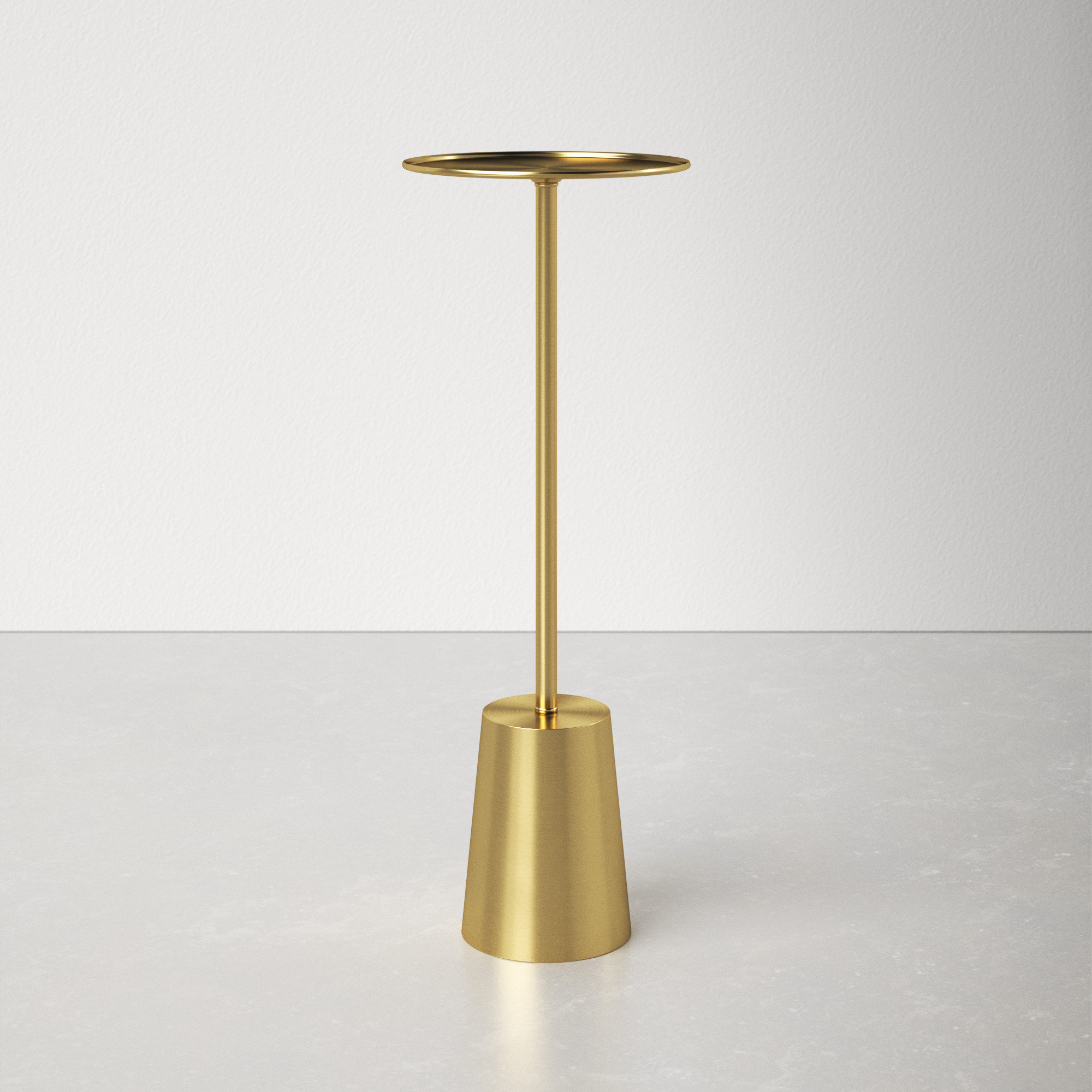 AllModern Patson 21'' Tall Steel Tray Top Pedestal End Table & Reviews