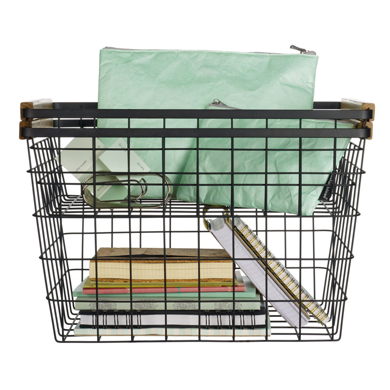 Rebrilliant Pilar Metal Basket Reviews Wayfair Ca
