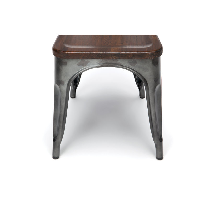 Gracie Oaks Granillo High Back Metal Stacking Patio Dining Chair Reviews Wayfair