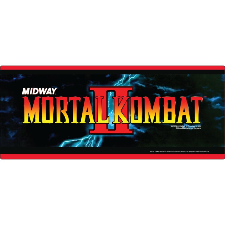Mortal Kombat 2 Classic Midway Arcade Marquee Game Room Decor Metal Tin Sign 