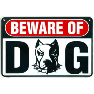 Beware of Dog Sign 12x6" Warning Signs Private Property Keep OUT Stay Away TWO 