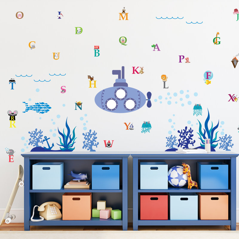 Walplus Ocean World 31 Piece Alphabet Wall Decal Wayfair