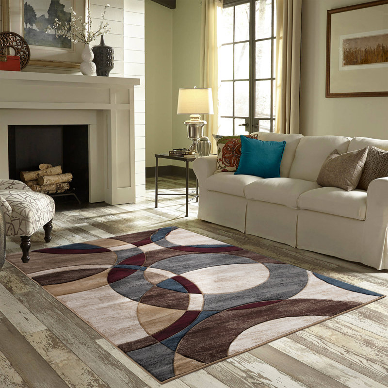 Wrought Studio Adonia Abstract Brown Gray Area Rug Wayfair