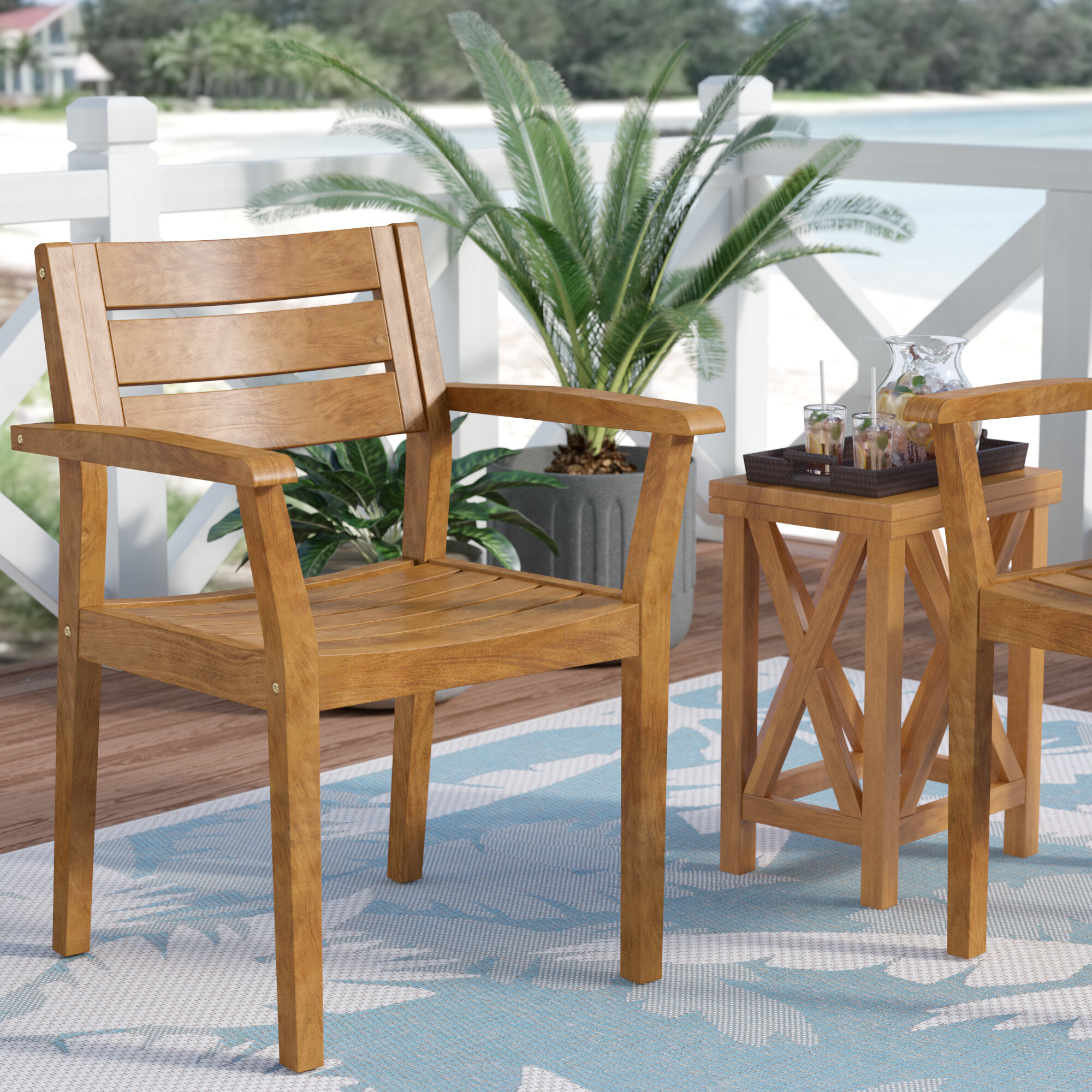 Mistana Dalila Outdoor Rustic Patio Dining Chair Reviews Wayfair