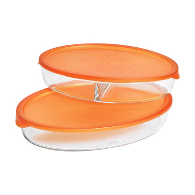 Basic Essentials 2-Piece Glass Bakeware Set with Lids Basic Essentials