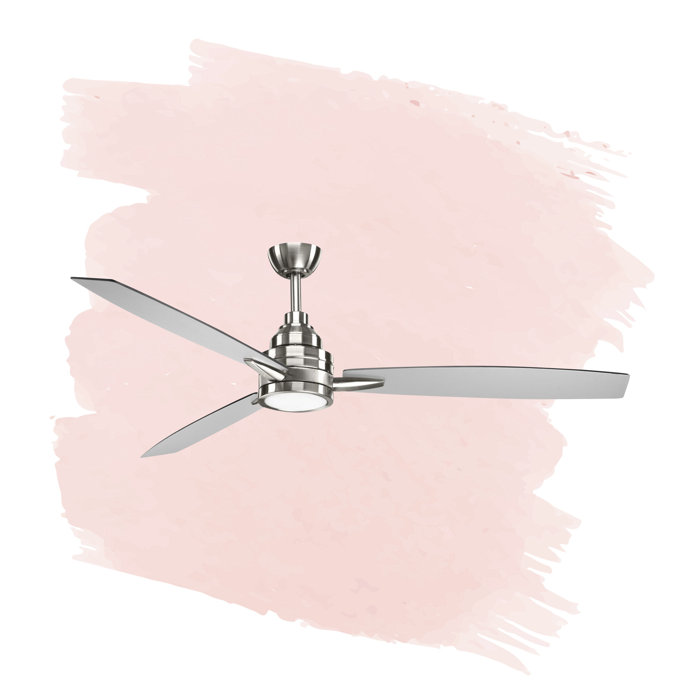 60 Troy 3 Blade Led Ceiling Fan With Remote Light Kit Included