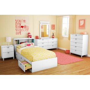 Twin Storage Bed with 3 Drawers 39 inch White and Maple Bedroom Furniture New 