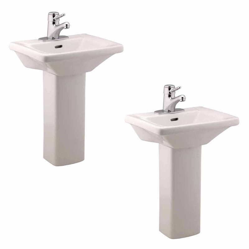 The Renovators Supply Inc Children Vitreous China 16 Pedestal Bathroom Sink And Overflow Wayfair