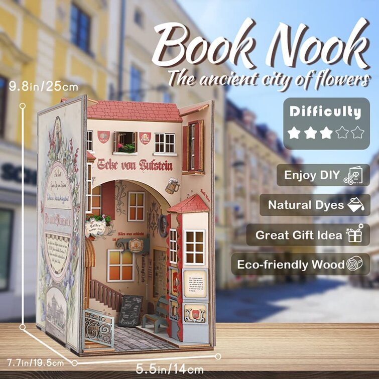 The Ancient City of Flowers Book Nook Valentine's Gifts book shelf insert booknook kit
