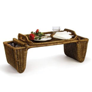 Bed Trays You Ll Love Wayfair Ca Dylon Rectangle Rattan Serving Tray