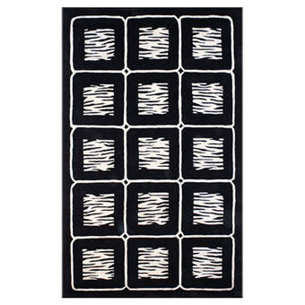 American Home Rug Co African Safari Animal Print Handmade Tufted Wool Black Off White Area Rug Wayfair Тип облицювання номер за каталогом 82255521 wayfair