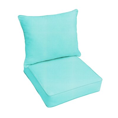 Hanson Indoor/Outdoor Sunbrella Dining Chair Cushion Bay Isle Home™ Fabric: Aruba Blue