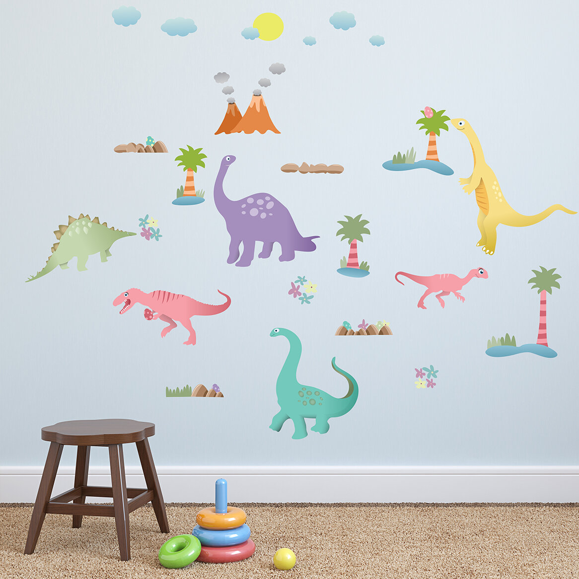 dinosaur wall stickers