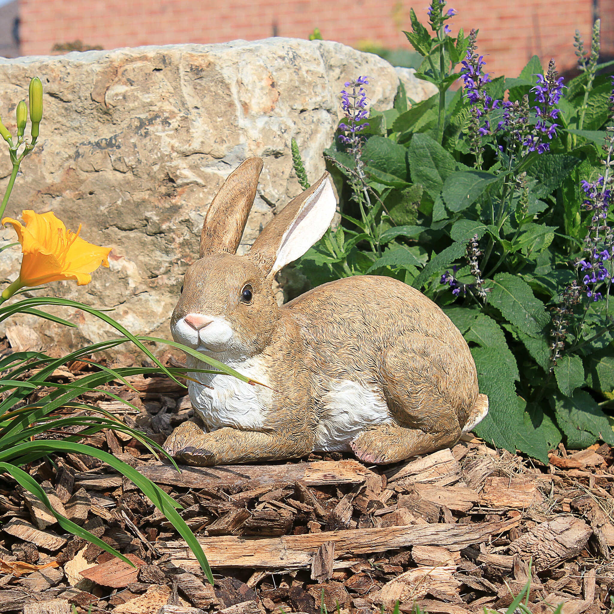 Design Toscano Bashful The Bunny Lying Down Garden Rabbit Statue Reviews Wayfair