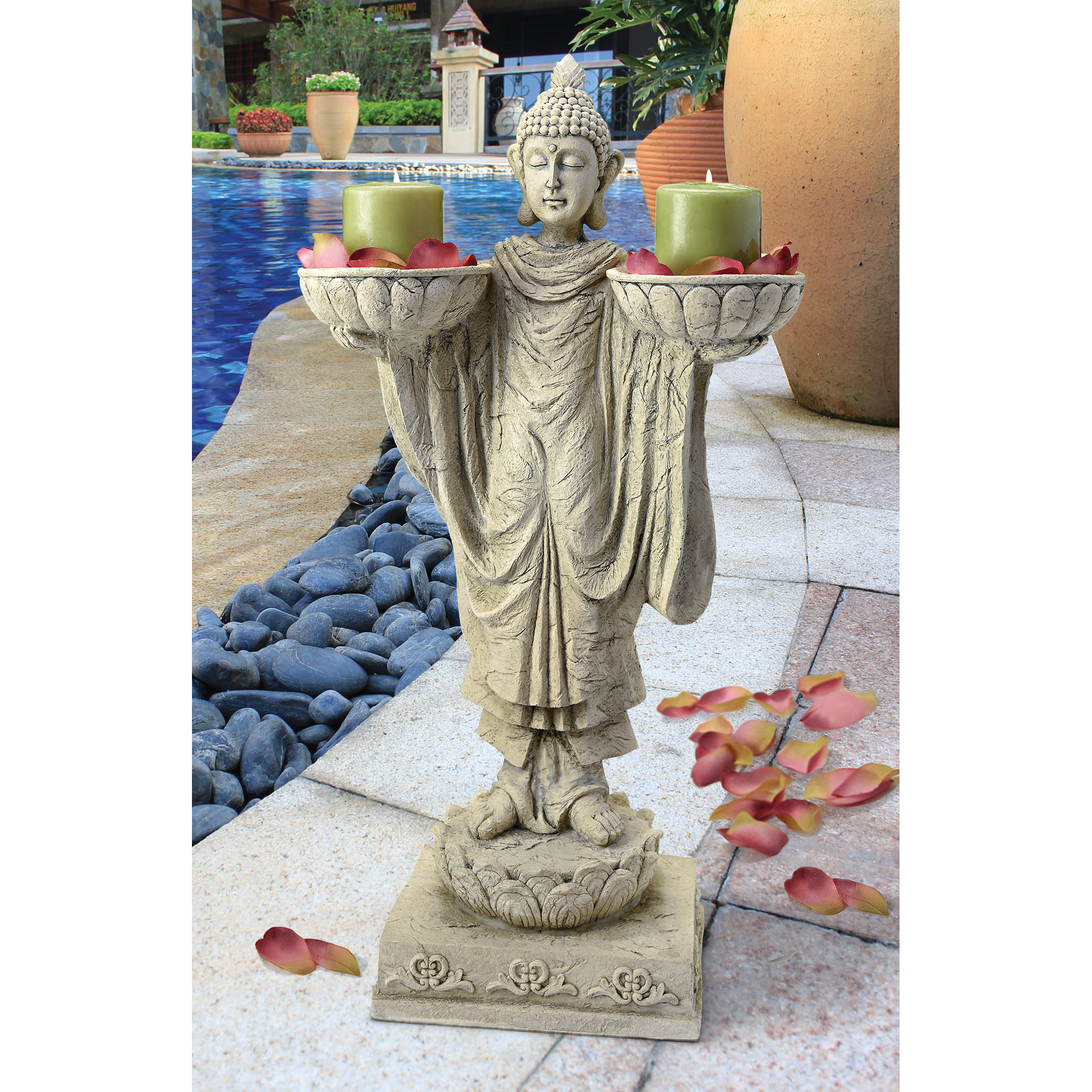 Design Toscano Avalokitesvara Buddha Garden Statue Reviews Wayfair