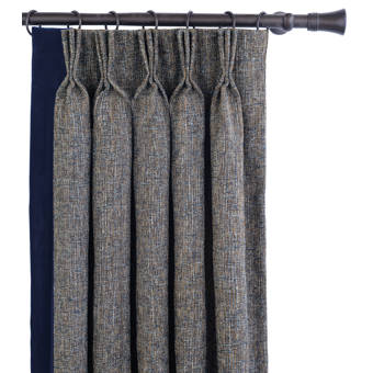Eastern Accents Nellis Velvet Solid Room Darkening Pinch Pleat Single Curtain Panel Perigold