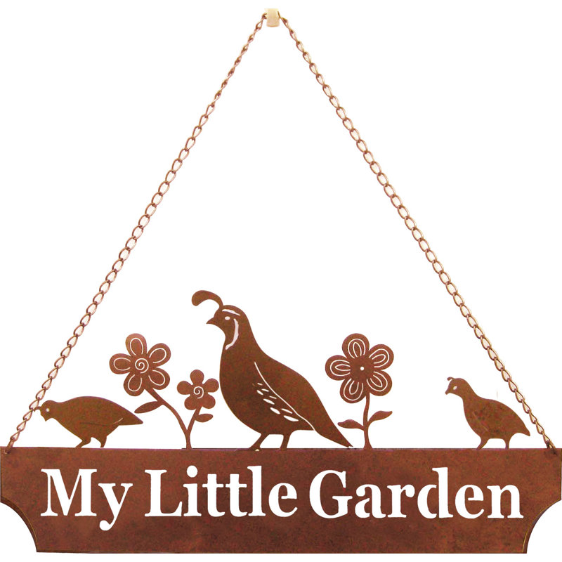 Californiahome Garden Quail Family My Little Garden Sign With Flowers Wall Decor Wayfair Shop wayfair.ca for all the best personalized garden décor. quail family my little garden sign with flowers wall decor