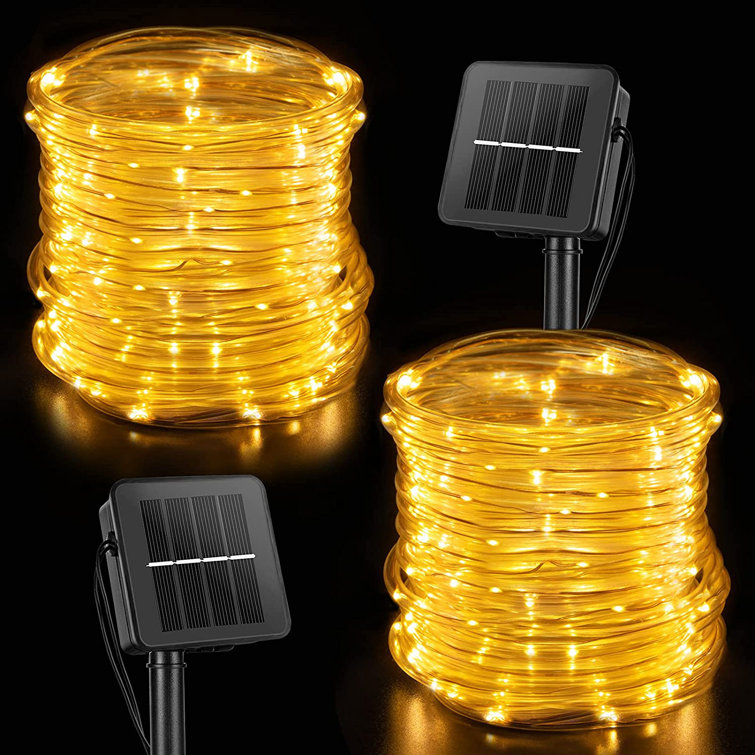 39Feet 100LED Solar Garden Light Waterproof Rope Tube String Lights Lamp Outdoor 