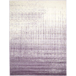 Williston Forge Candelaria Abstract Medium Gray Dark Purple Area Rug Dungan Purple Area Rug