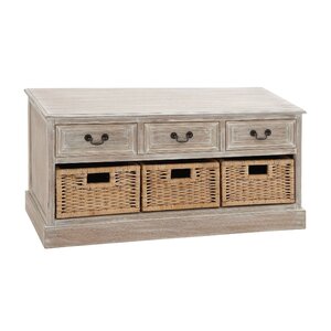 3 Drawer Wood Low Accent Chest