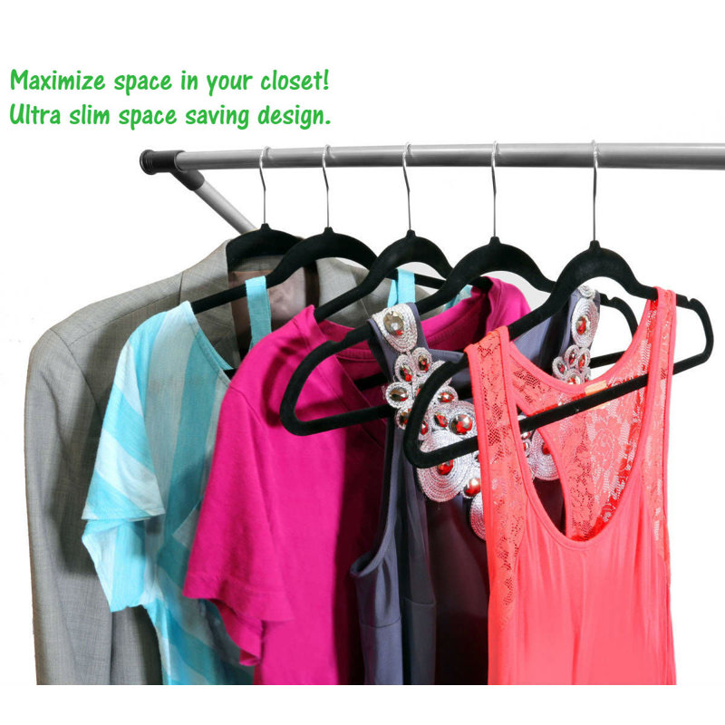 Rebrilliant Space Saving Velvet Hangers Non Slip Heavy Duty Set