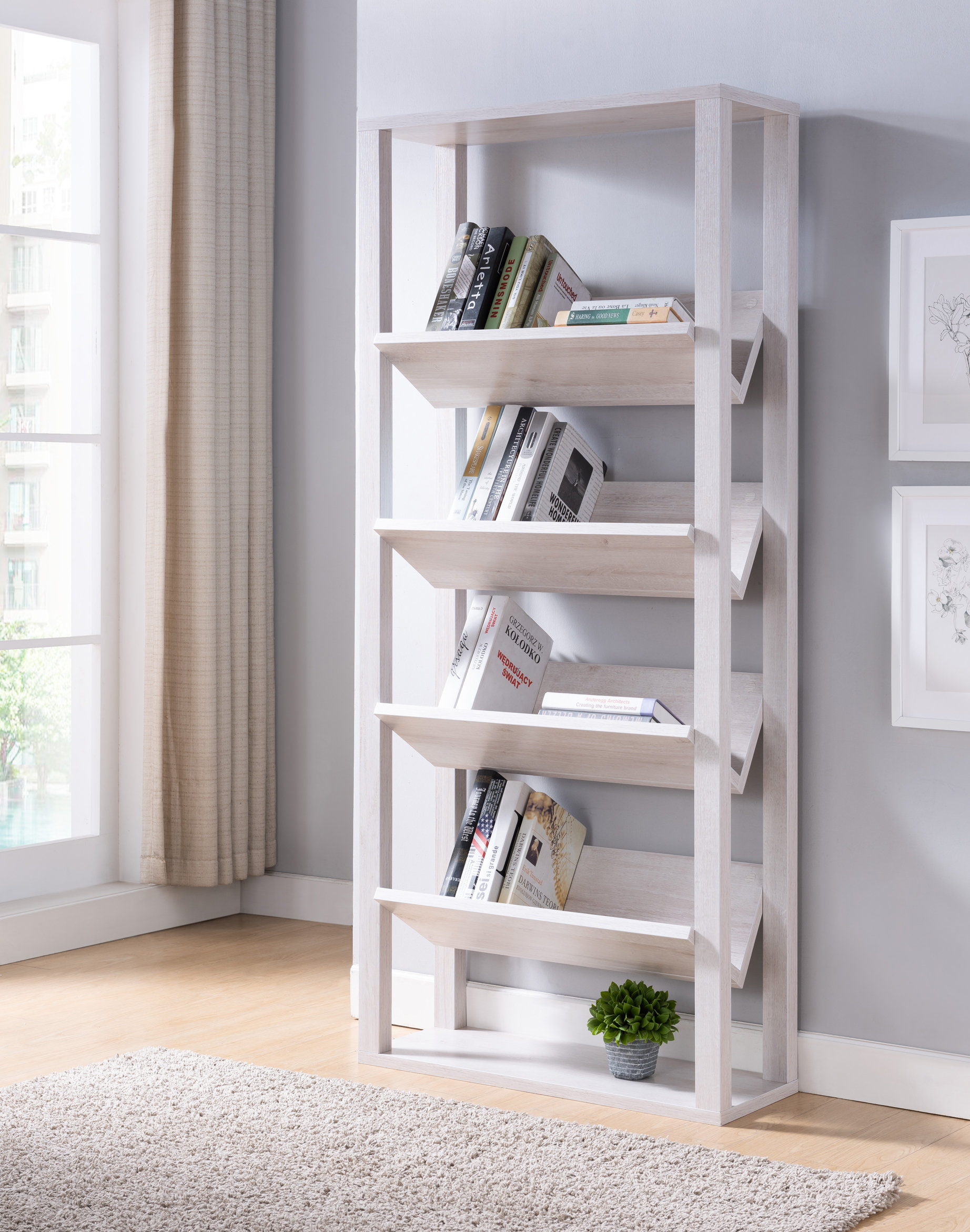 Gracie Oaks Hafner 71'' H x 31'' W Standard Bookcase & Reviews Wayfair