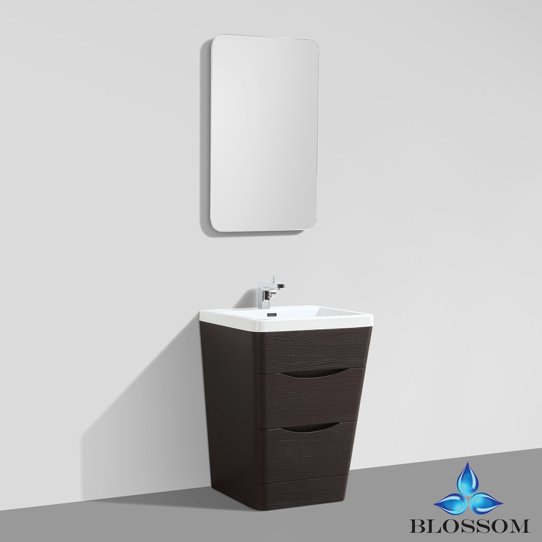 Orren Ellis Mandurah 26 Single Bathroom Vanity Set With Mirror Wayfair