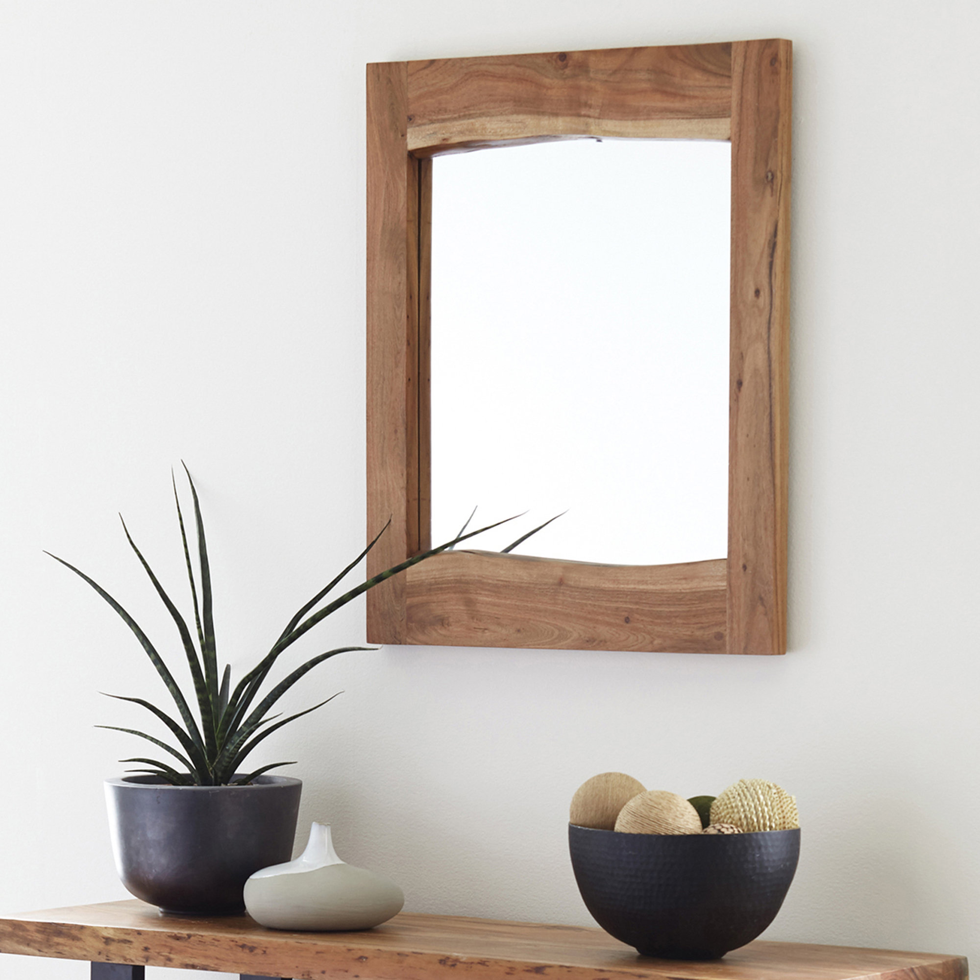 Foundry Select Bexton Live Edge Natural Wall Mirror Reviews Wayfair