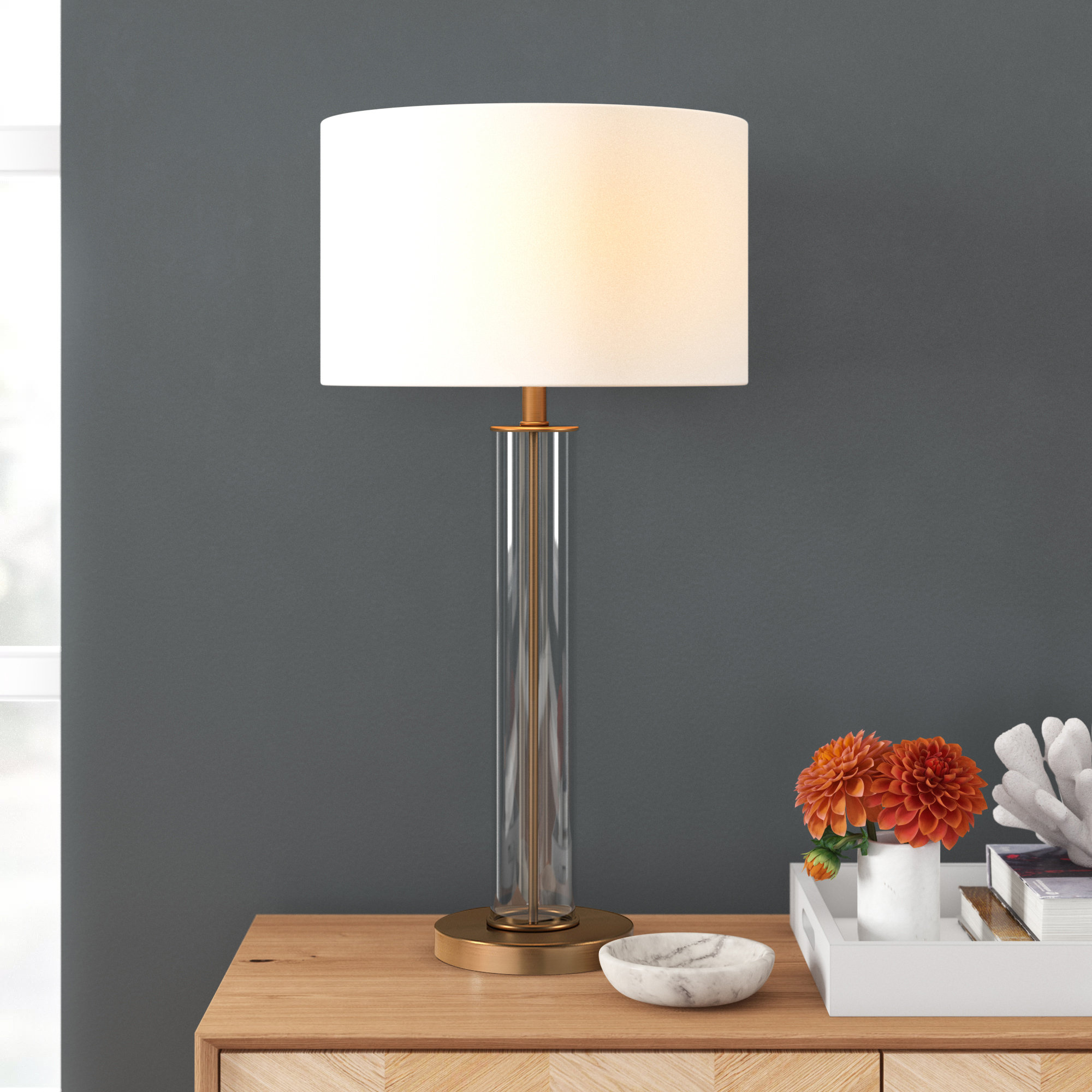 gold coloured table lamps