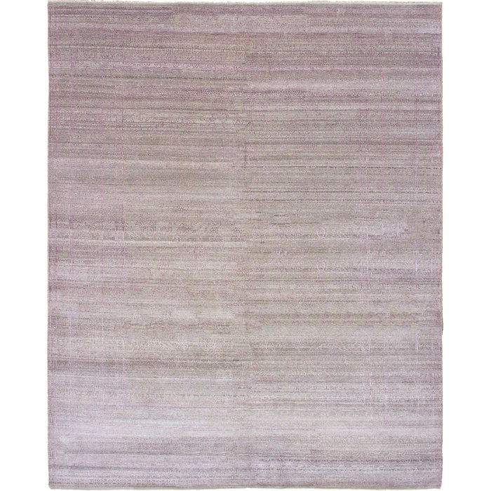One Of A Kind Agawam Hand Knotted Wool Light Gray Purple Area Rug One Of A Kind Agawam Hand Knotted Wool Light Gray Purple Area Rug