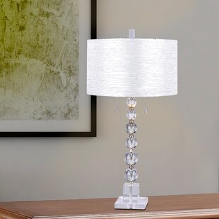 stacked crystal table lamp