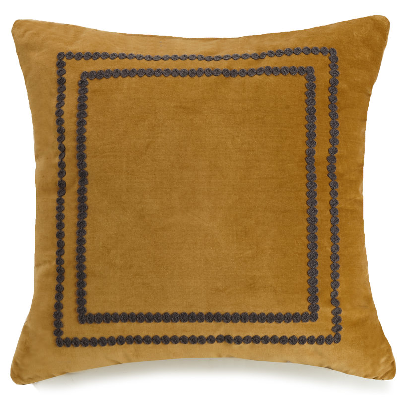 Ayesha Curry Asher Yarn Crewel Embroidered Cotton Throw Pillow