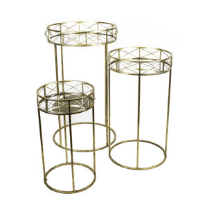 Sagebrook Home 3 Piece Metal End Table Set Sagebrook Home 3 Piece Metal End Table Set