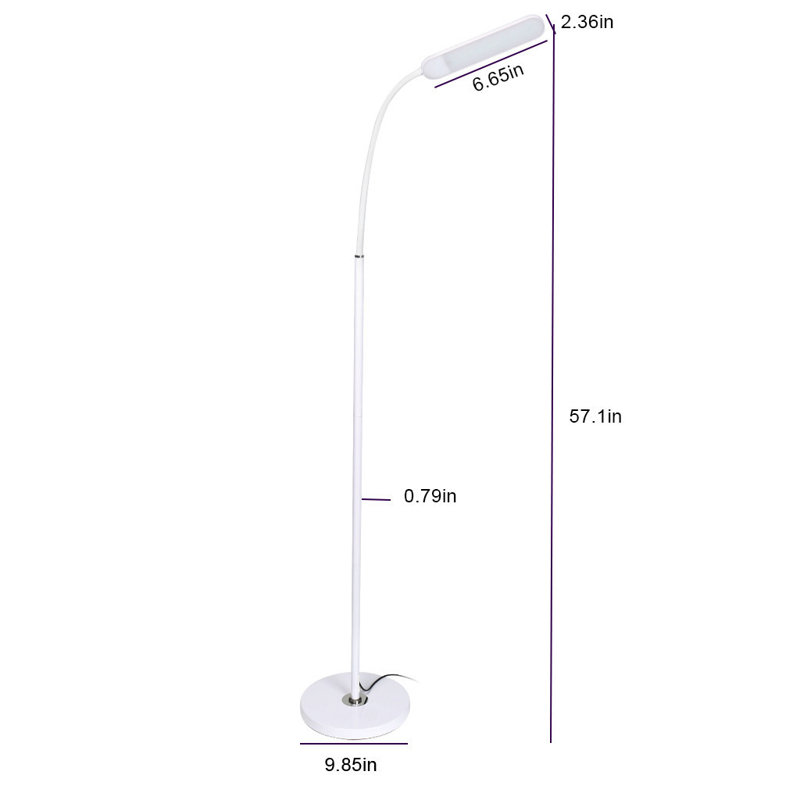 Wrought Studio Fedya 57 Led Swing Arm Floor Lamp Wayfair