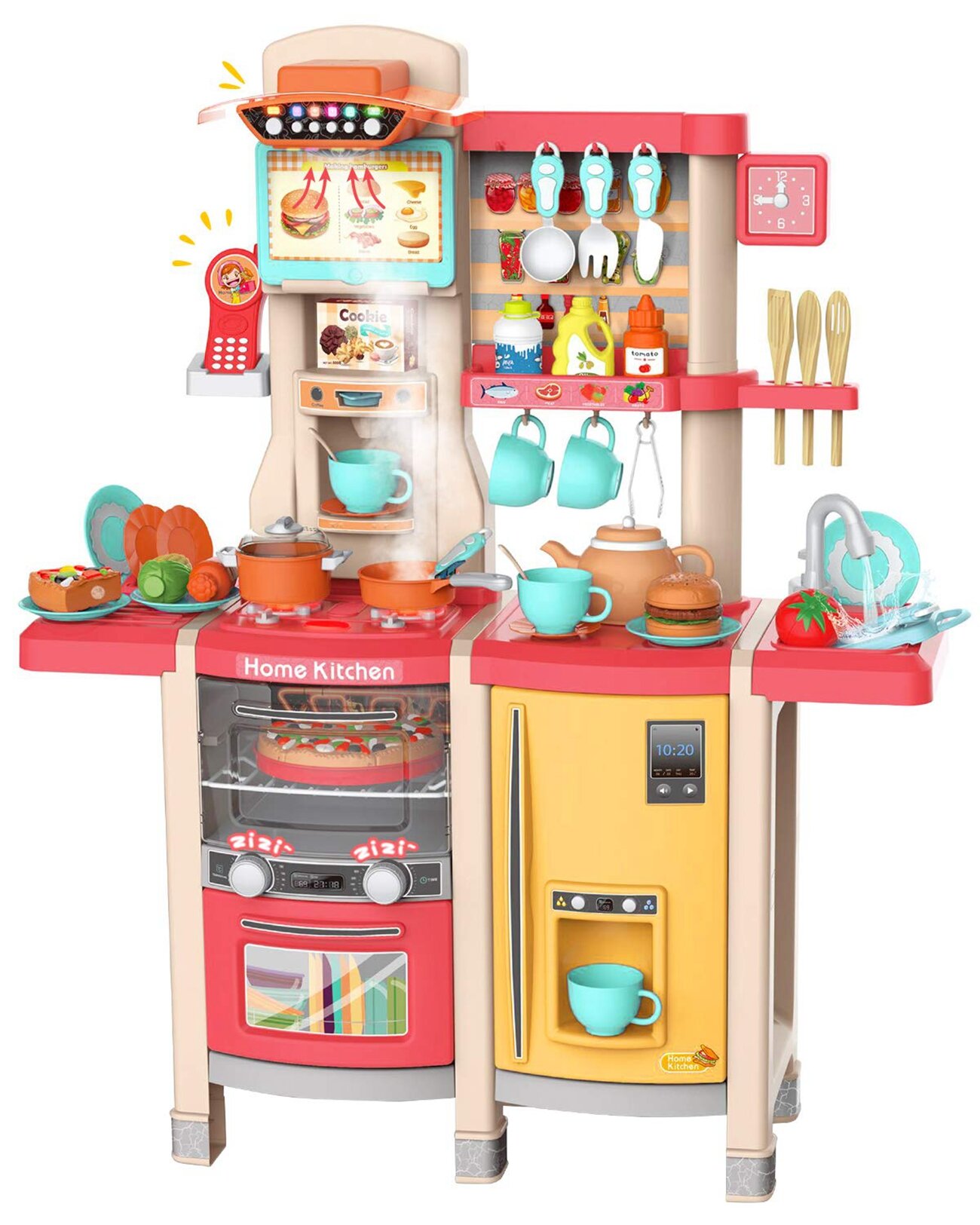 Details about  / Large Pretend Kitchen Play Set Toys Role Playset with Running Water for Kids