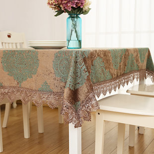 Vinyl Square Tablecloth Wayfair Edolie Jacquard Lace Edges Square Tablecloth