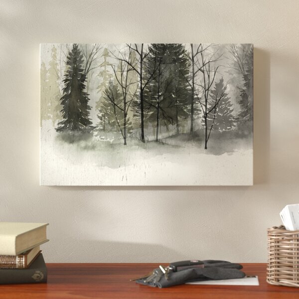 Millwood Pines Textured Treeline I - Painting on Canvas & Reviews | Wayfair