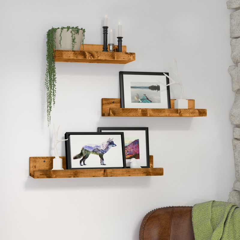 Atterberry Rustic Luxe 3 Piece Floating Shelf Set Atterberry Rustic Luxe 3 Piece Floating Shelf Set