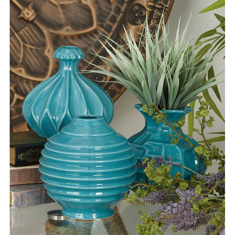 undefined | 3 Piece Tylor Ceramic Table Vase Set
