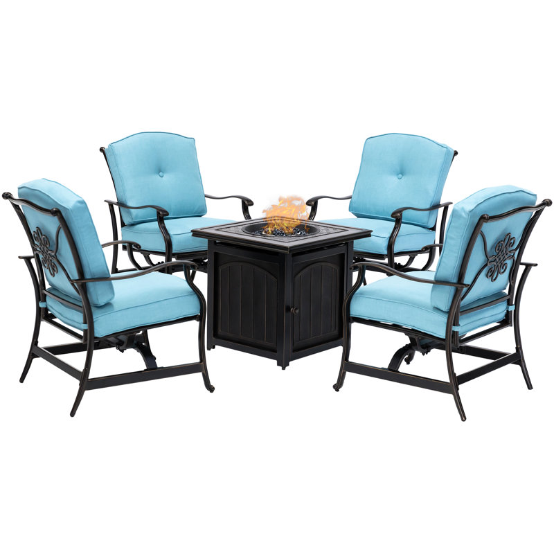 Fleur De Lis Living Carleton 5 Piece Multiple Chairs Seating Group With Cushions Wayfair