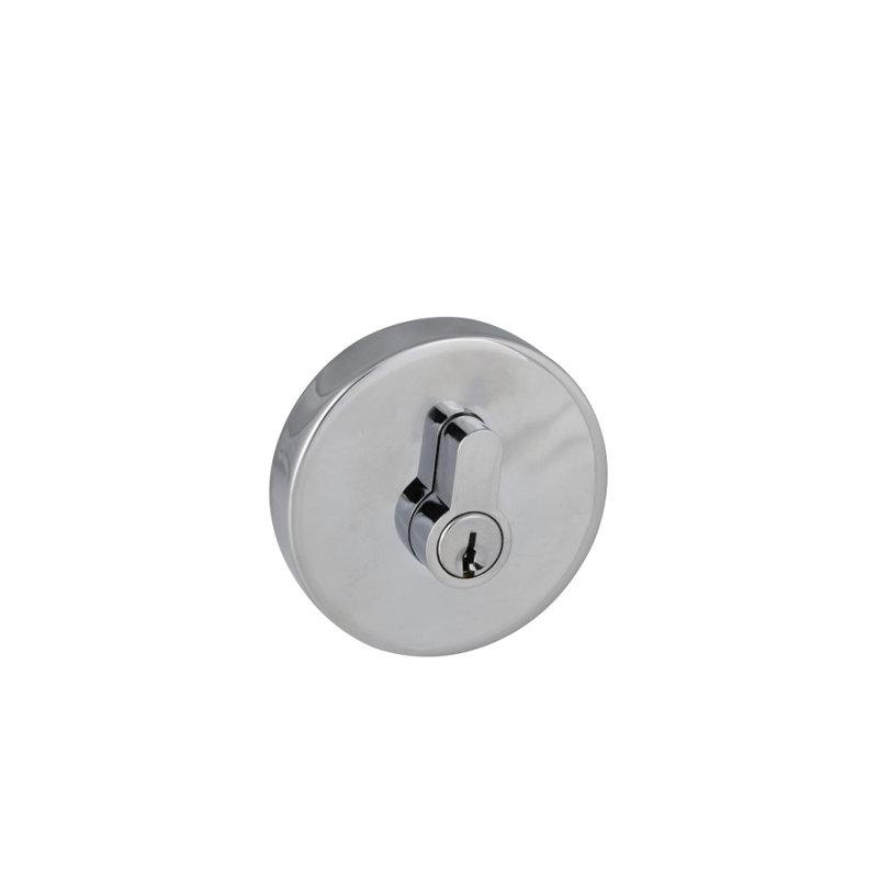 Polished Chrome Design House 581876 Round Single Cylinder Deadbolt