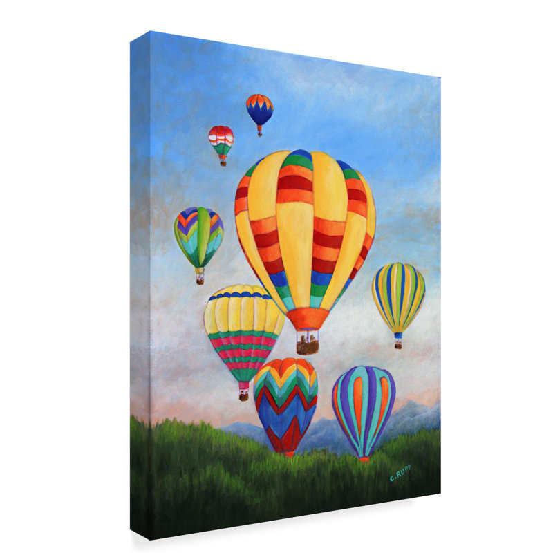 Winston Porter Sunrise Balloons Acrylic Painting Print On