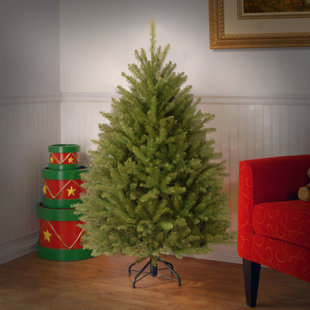 Fir 45 Hinged Green Artificial Christmas Tree And Stand Fir 45 Hinged Green Artificial Christmas Tree And Stand