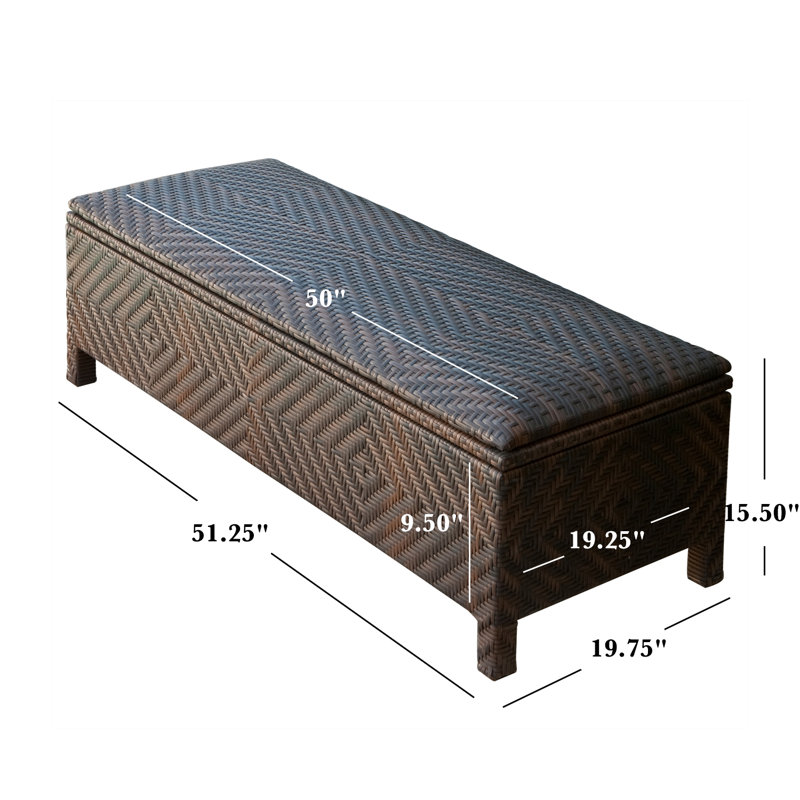 Bay Isle Home Dedman Wicker Storage Bench Reviews Wayfair