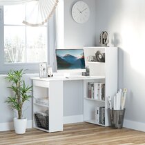 mitcham floating desk with hutch