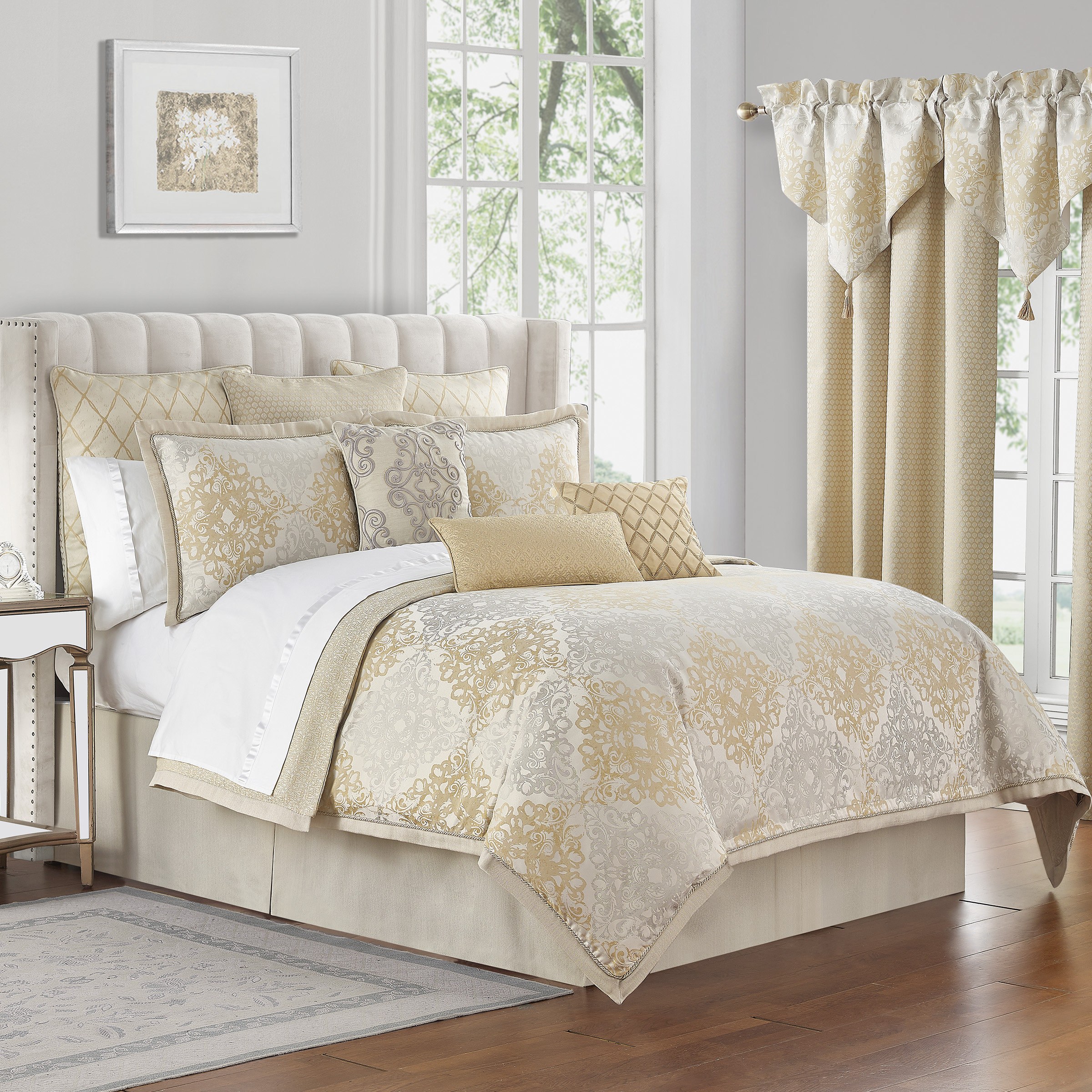 Waterford Bedding Waterford Wynne Comforter Set, Gold Wayfair
