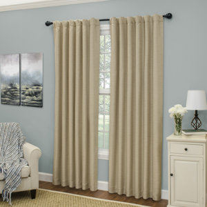 Beadles Solid Blackout Thermal Rod pocket Single Curtain Panel