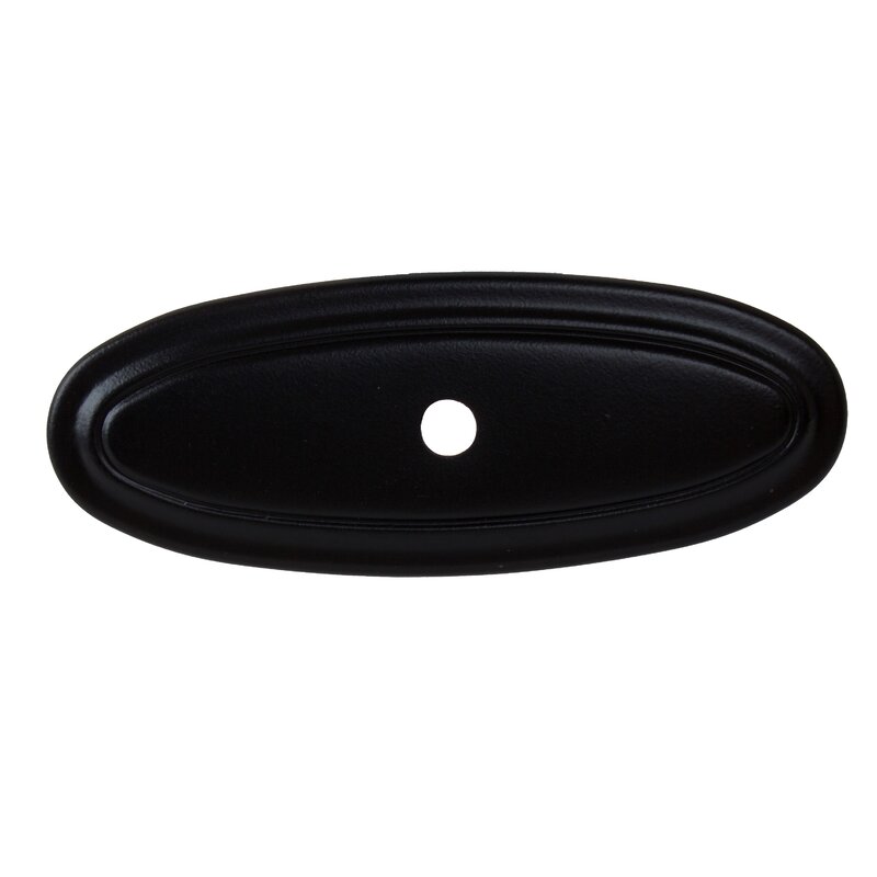 Gliderite Hardware Thin Oblong Ring Cabinet Knob Backplate