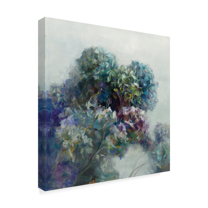 Charlton Home Abstract Hydrangea Acrylic Painting Print On