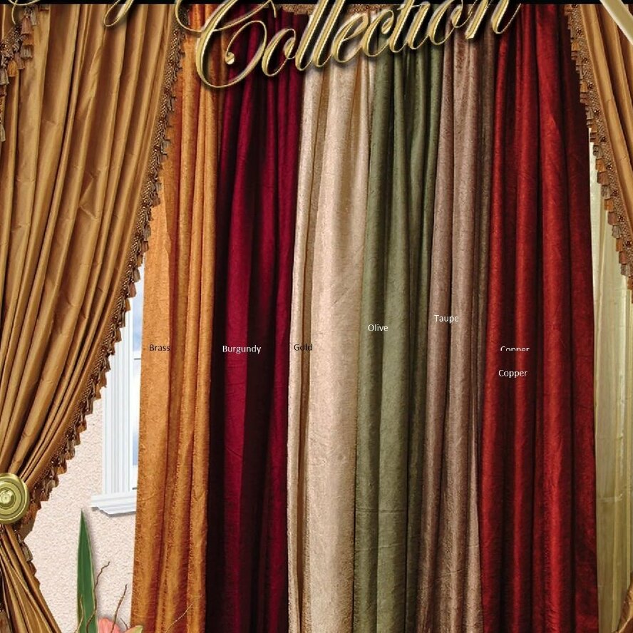 crushed velvet curtain scarf